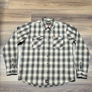 Dixxon Journeyman FR Flannel in Brown/Tan Plaid Size 2XT